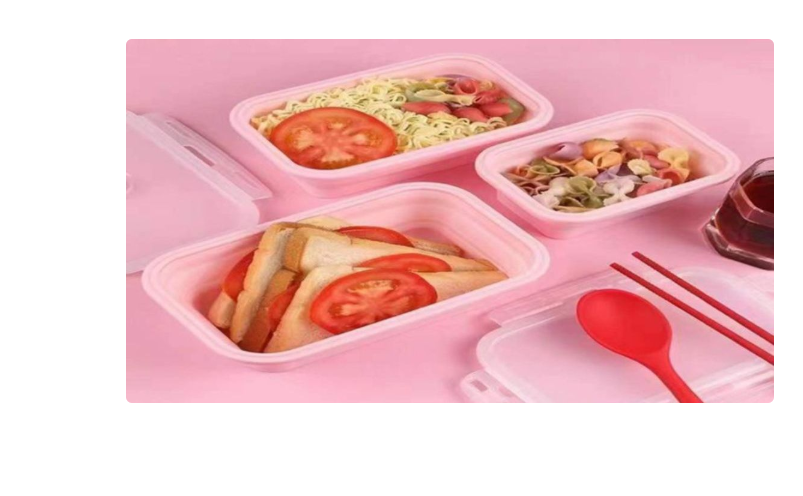 Porta comida cuadrado 4 piezas silicona